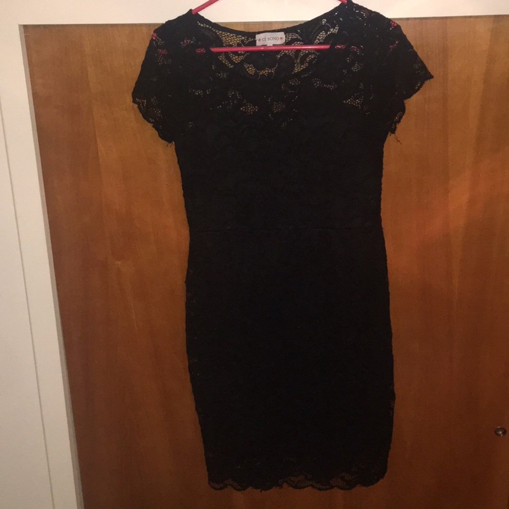 Black lace dress